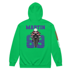 Motorthreadz Jorge Martin Motogp zip hoodie in Irish Green featuring a racing inspired graphic design