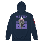 Motorthreadz Jorge Martin Motogp zip hoodie in Navy featuring a racing inspired graphic design