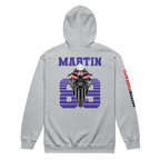 Motorthreadz Jorge Martin Motogp zip hoodie in Sport Grey featuring a racing inspired graphic design