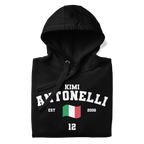 Motorthreadz Kimi Antonelli Formula1 hoodie in Black featuring a racing inspired graphic design