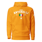 Motorthreadz Kimi Antonelli Formula1 hoodie in Team Gold featuring a racing inspired graphic design