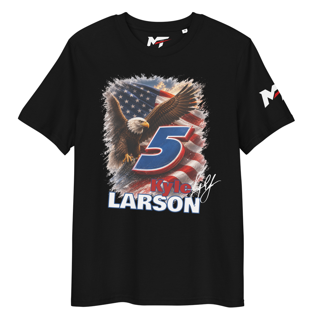 Motorthreadz Kyle Larson Nascar t-shirt in Black featuring a racing inspired graphic design