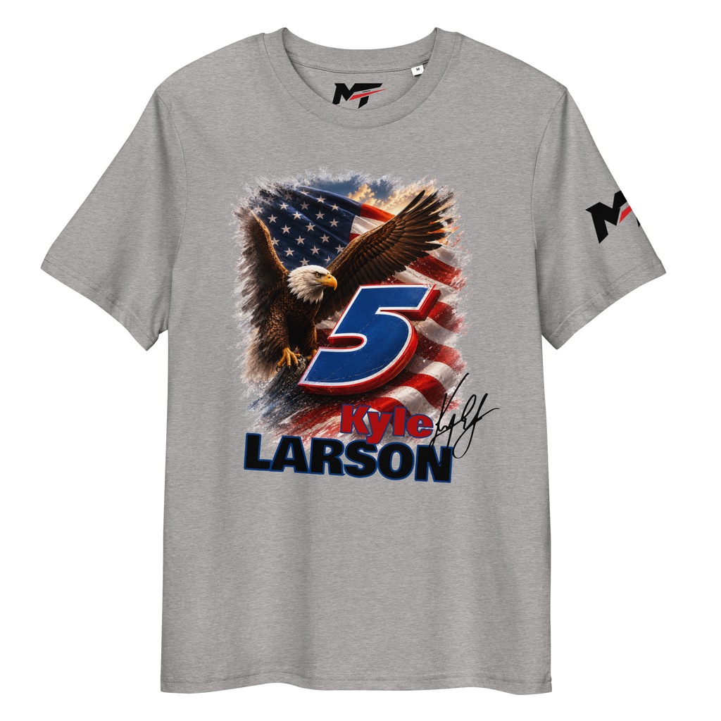 Motorthreadz Kyle Larson Nascar t-shirt in Heather Grey featuring a racing inspired graphic design