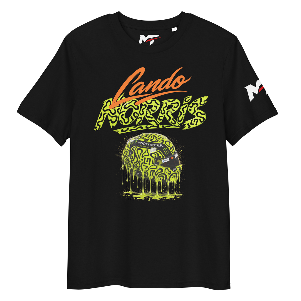 Motorthreadz Lando Norris Formula1 t-shirt in Black featuring a racing inspired graphic design