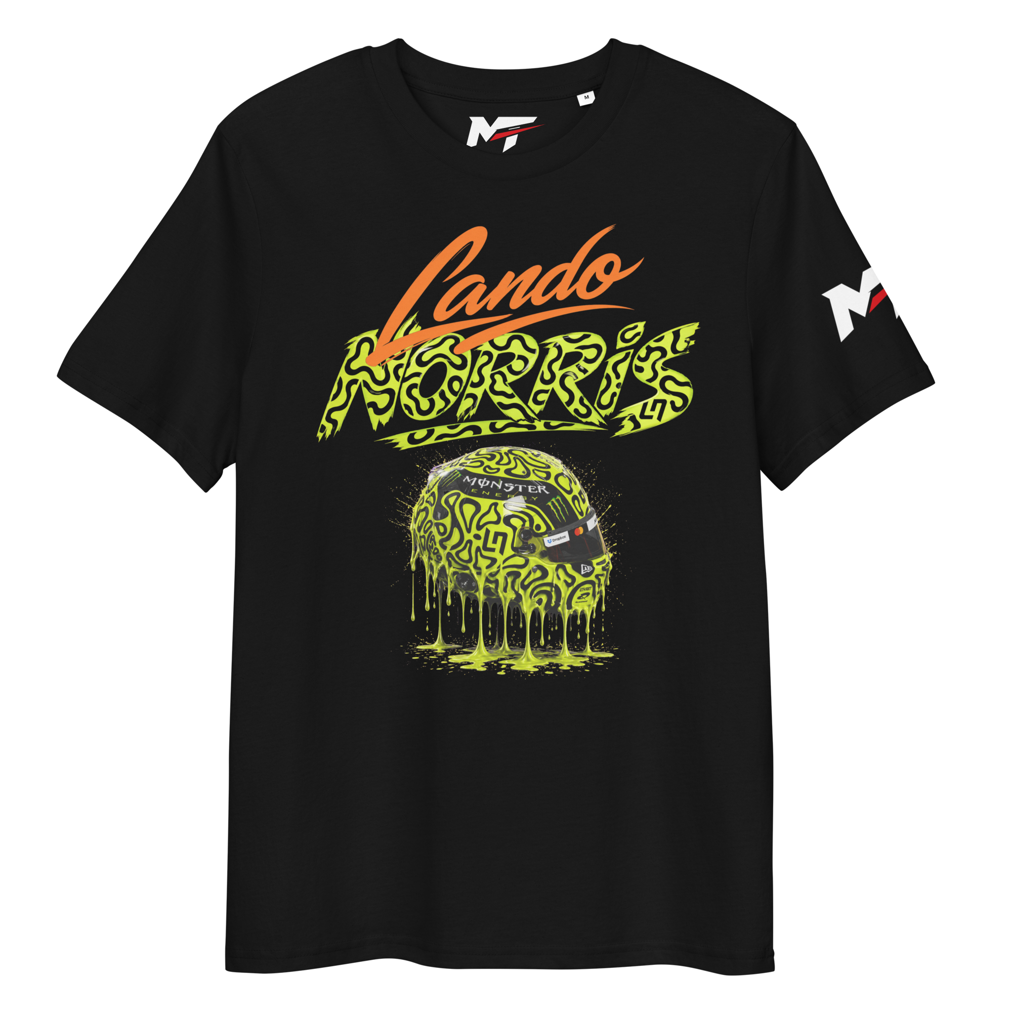 Motorthreadz Lando Norris Formula1 t-shirt in Black featuring a racing inspired graphic design
