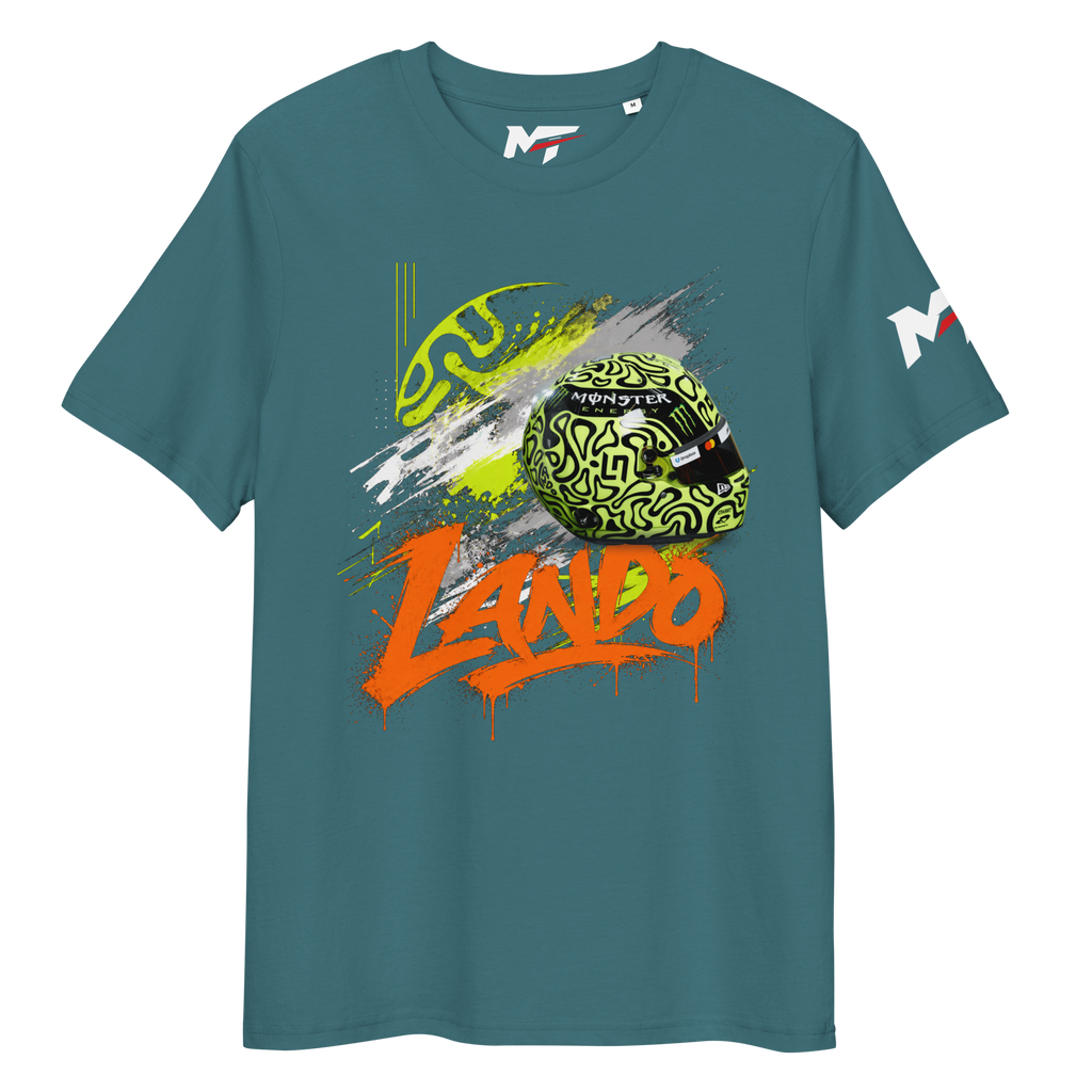 Motorthreadz Lando Norris Formula1 t-shirt in Stargazer featuring a racing inspired graphic design