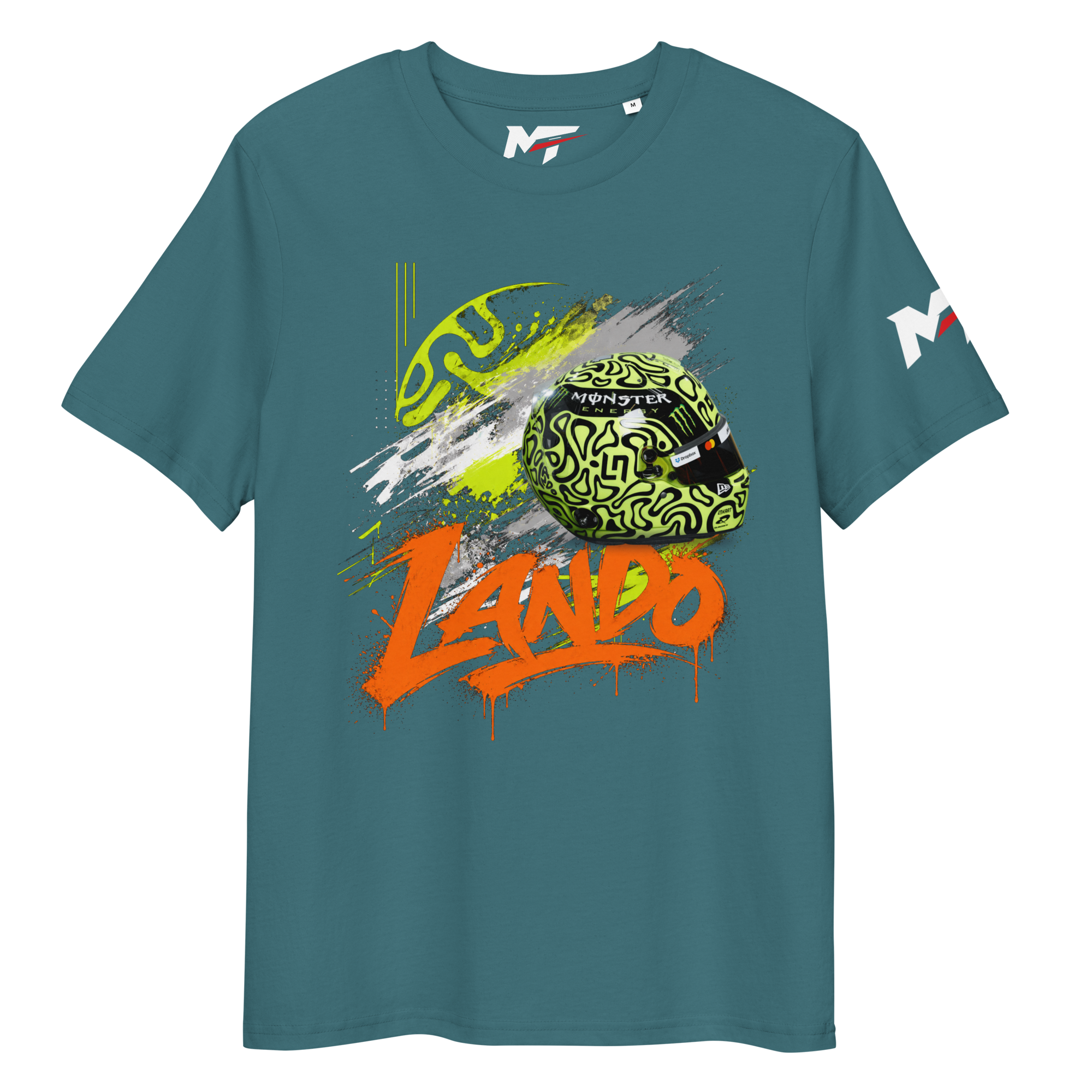 Motorthreadz Lando Norris Formula1 t-shirt in Stargazer featuring a racing inspired graphic design