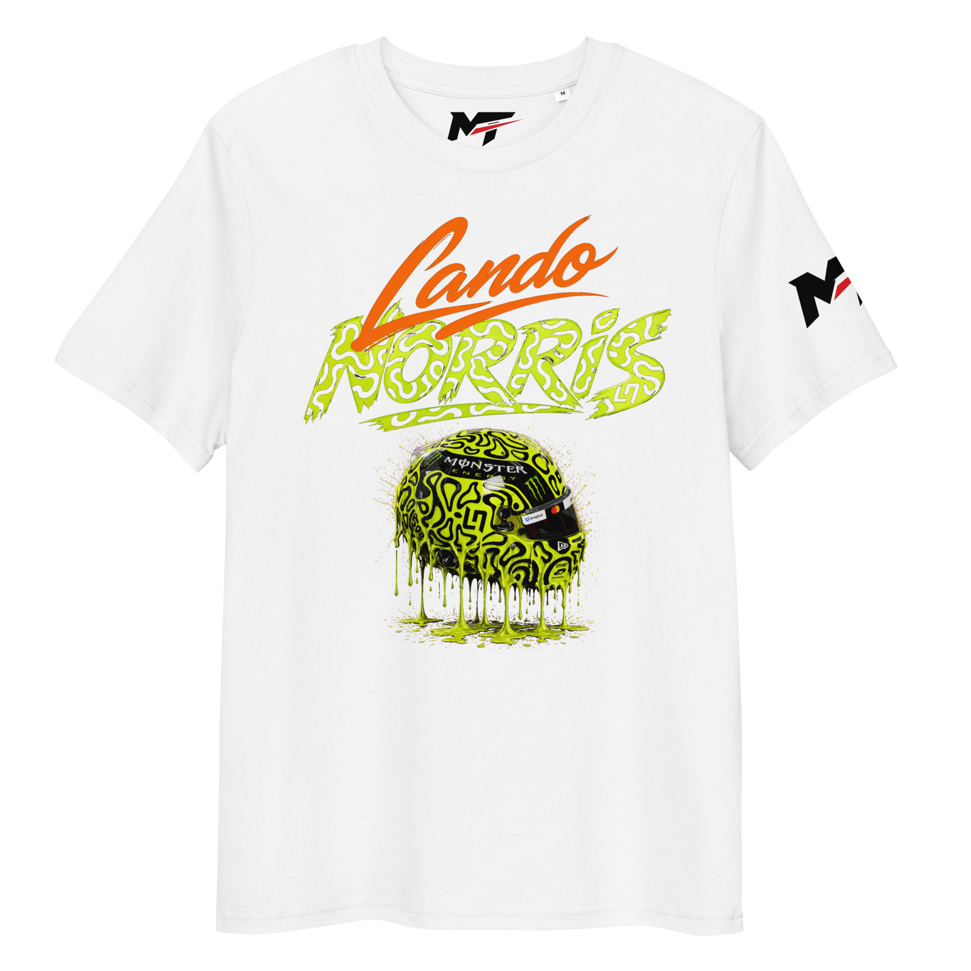 Motorthreadz Lando Norris Formula1 t-shirt in White featuring a racing inspired graphic design
