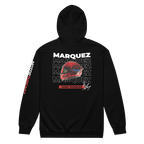 Motorthreadz Marc Marquez Motogp zip hoodie in Black featuring a racing inspired graphic design