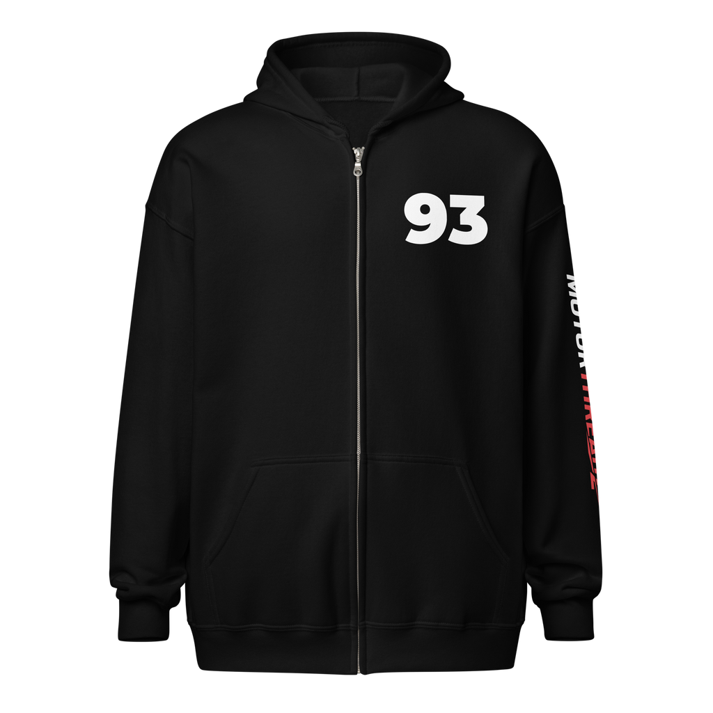 Motorthreadz Marc Marquez Motogp zip hoodie in Black featuring a racing inspired graphic design