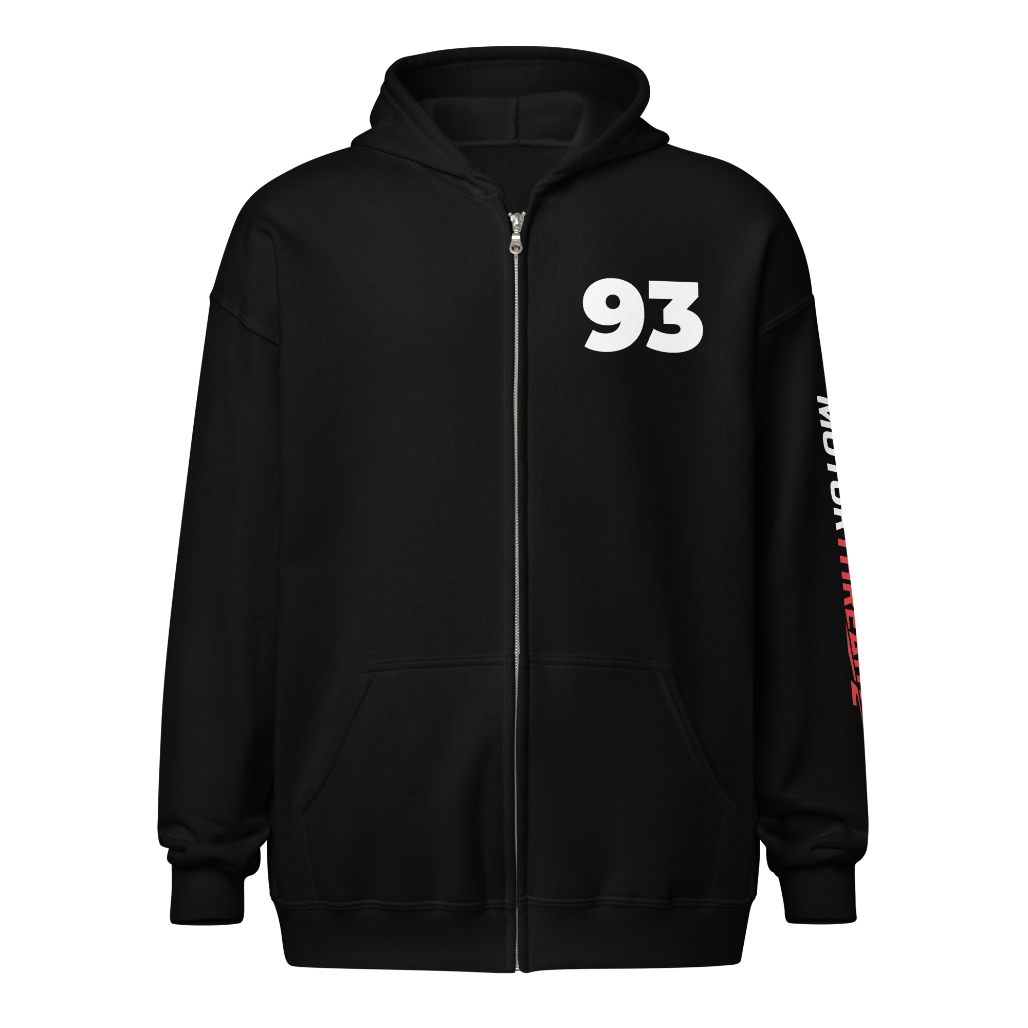 Motorthreadz Marc Marquez Motogp zip hoodie in Black featuring a racing inspired graphic design