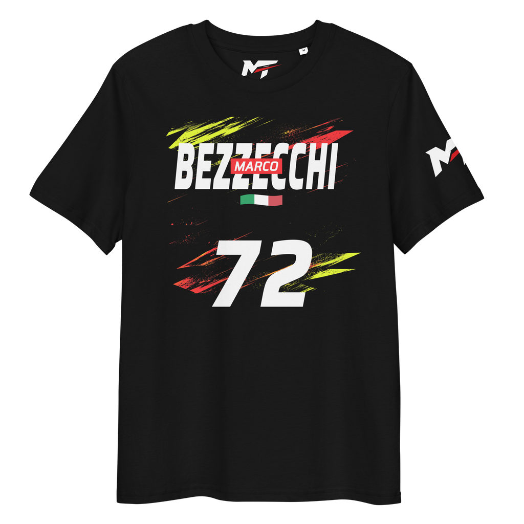 Motorthreadz Marco Bezzecchi Motogp t-shirt in Black featuring a racing inspired graphic design