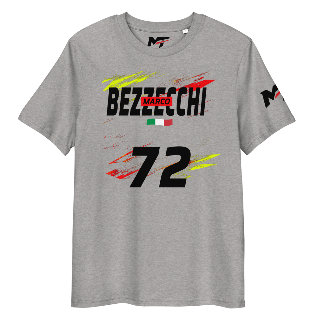 Motorthreadz Marco Bezzecchi Motogp t-shirt in Heather Grey featuring a racing inspired graphic design