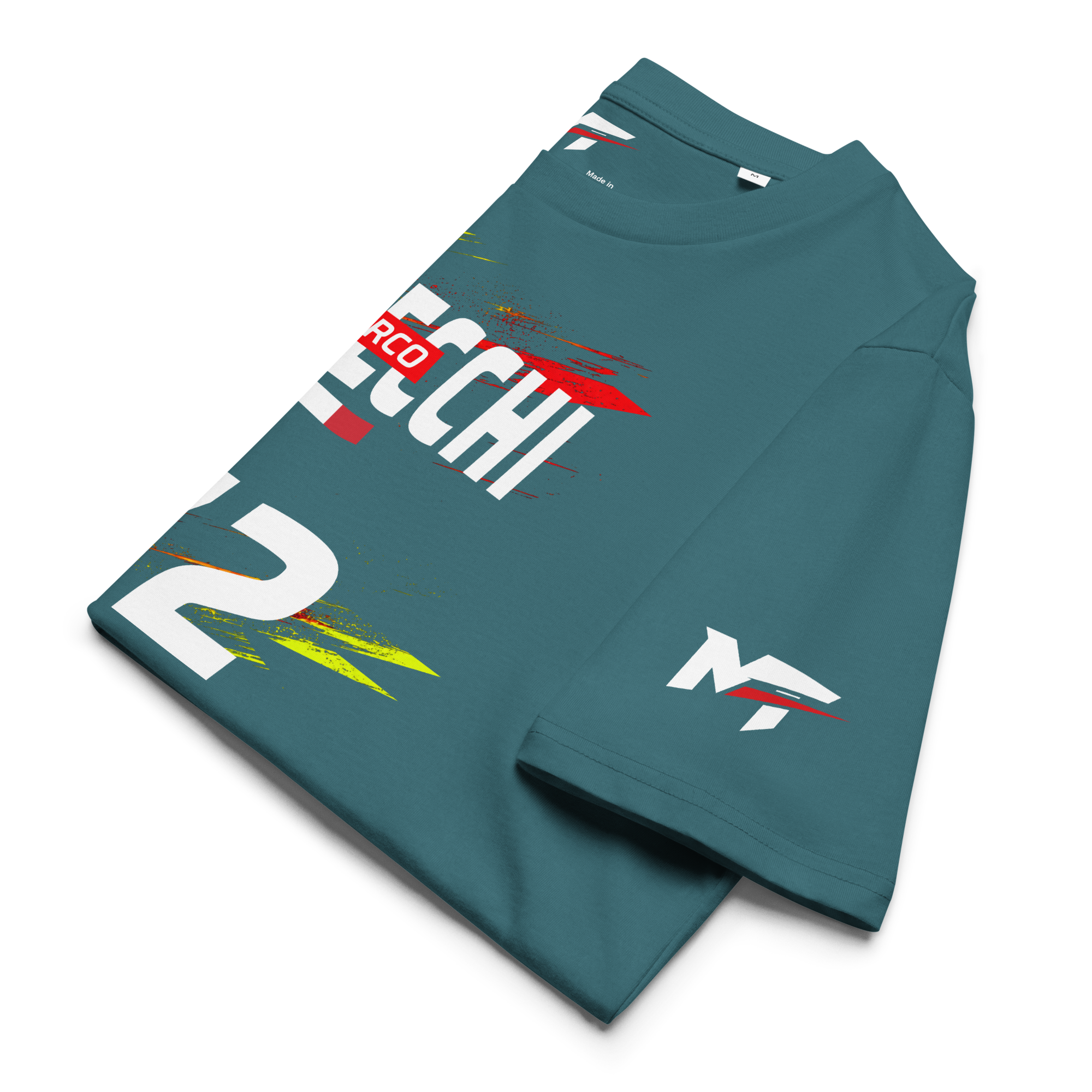 Motorthreadz Marco Bezzecchi Motogp t-shirt in Stargazer featuring a racing inspired graphic design
