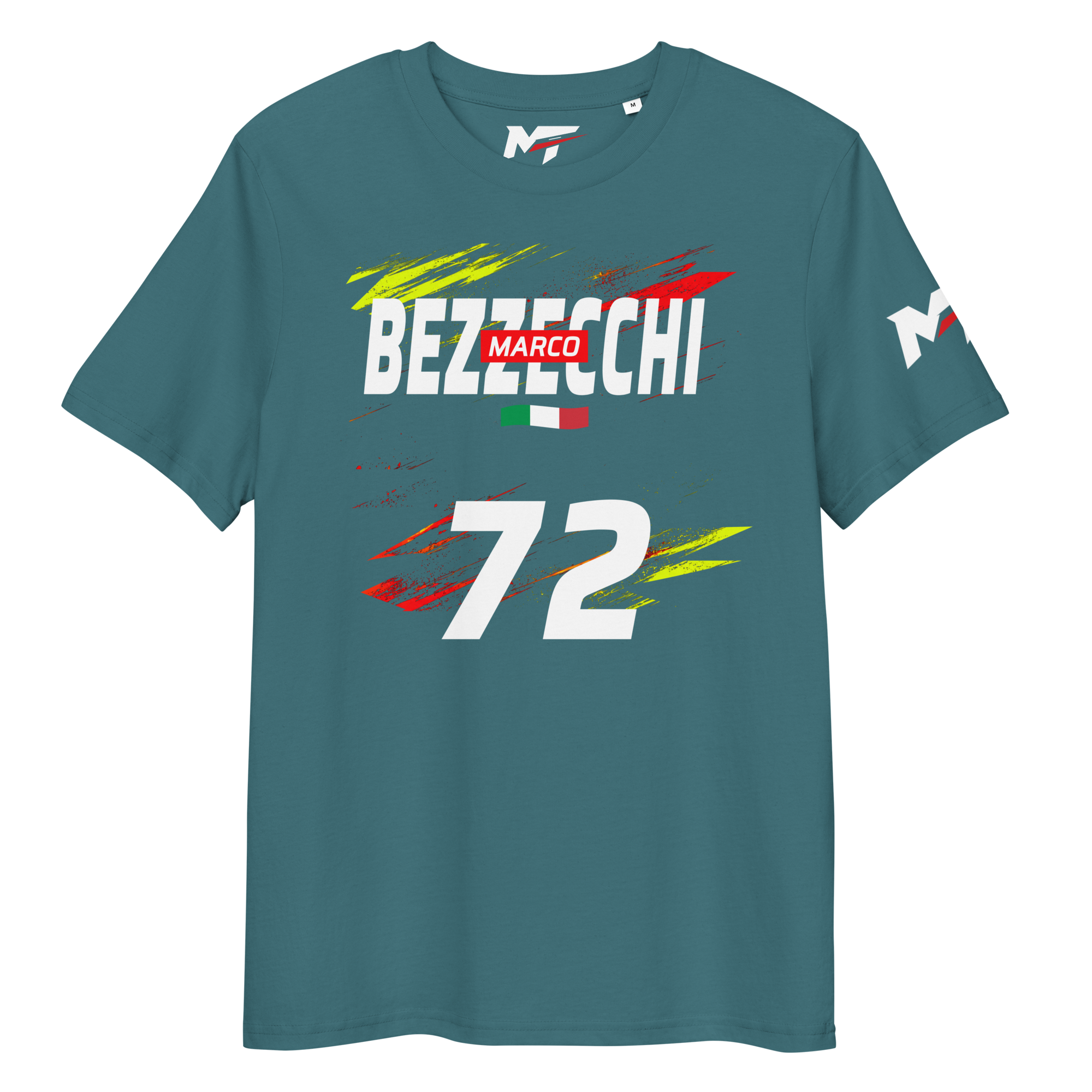 Motorthreadz Marco Bezzecchi Motogp t-shirt in Stargazer featuring a racing inspired graphic design