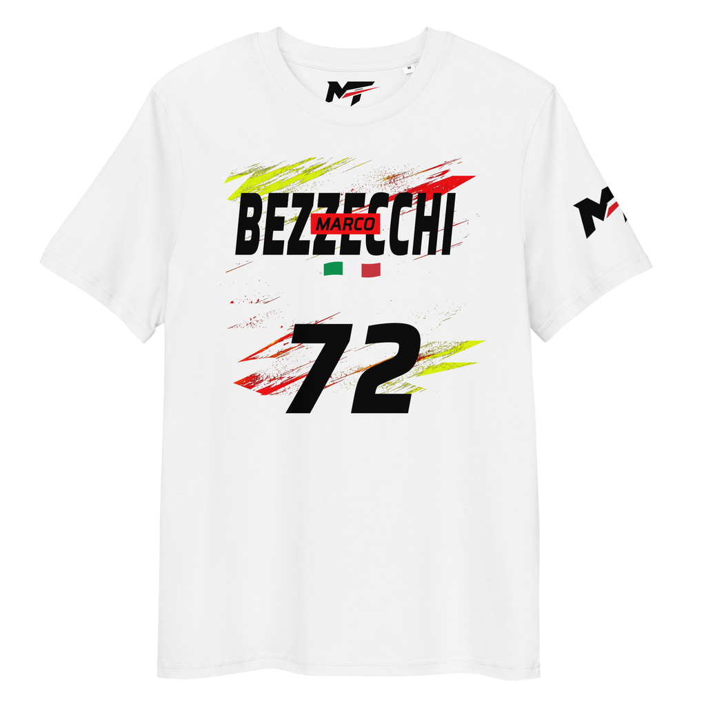 Motorthreadz Marco Bezzecchi Motogp t-shirt in White featuring a racing inspired graphic design