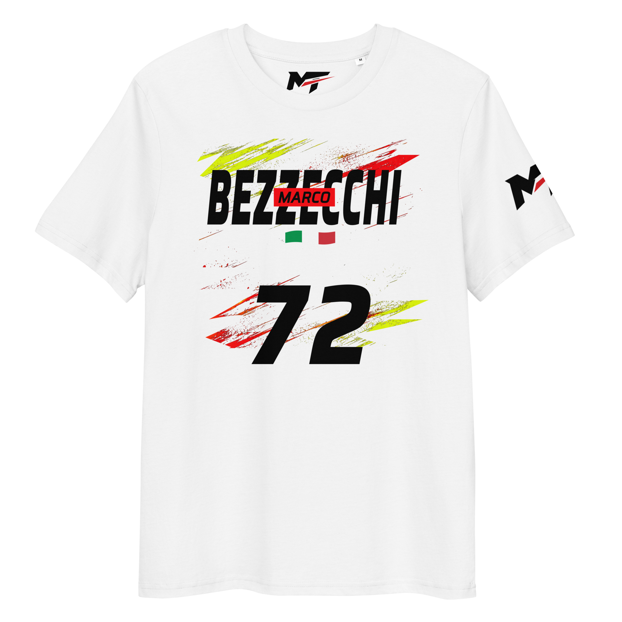 Motorthreadz Marco Bezzecchi Motogp t-shirt in White featuring a racing inspired graphic design