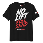 Motorthreadz No Lift Full Send Motorsports t-shirt in Black featuring a racing inspired graphic design