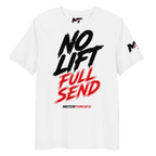 Motorthreadz No Lift Full Send Motorsports t-shirt in White featuring a racing inspired graphic design