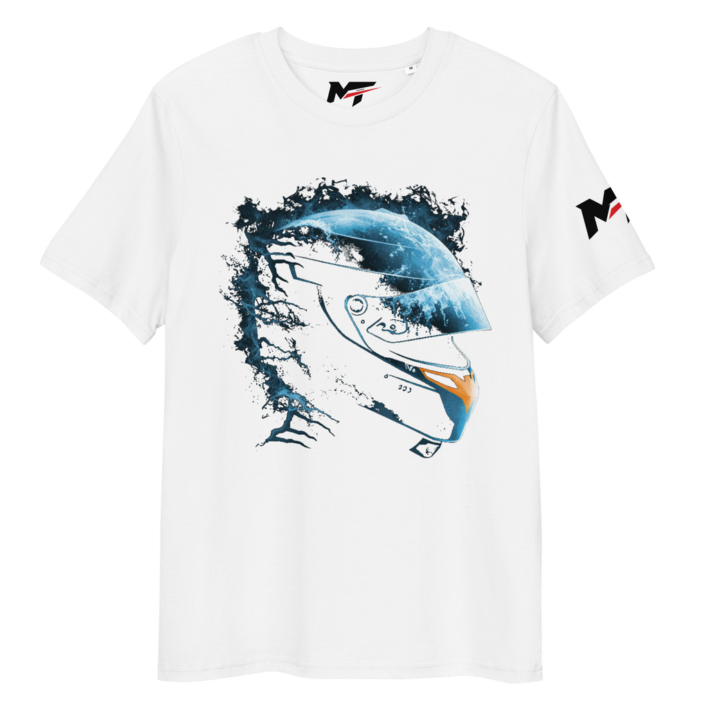 Motorthreadz Oscar Piastri Formula1 t-shirt in White featuring a racing inspired graphic design