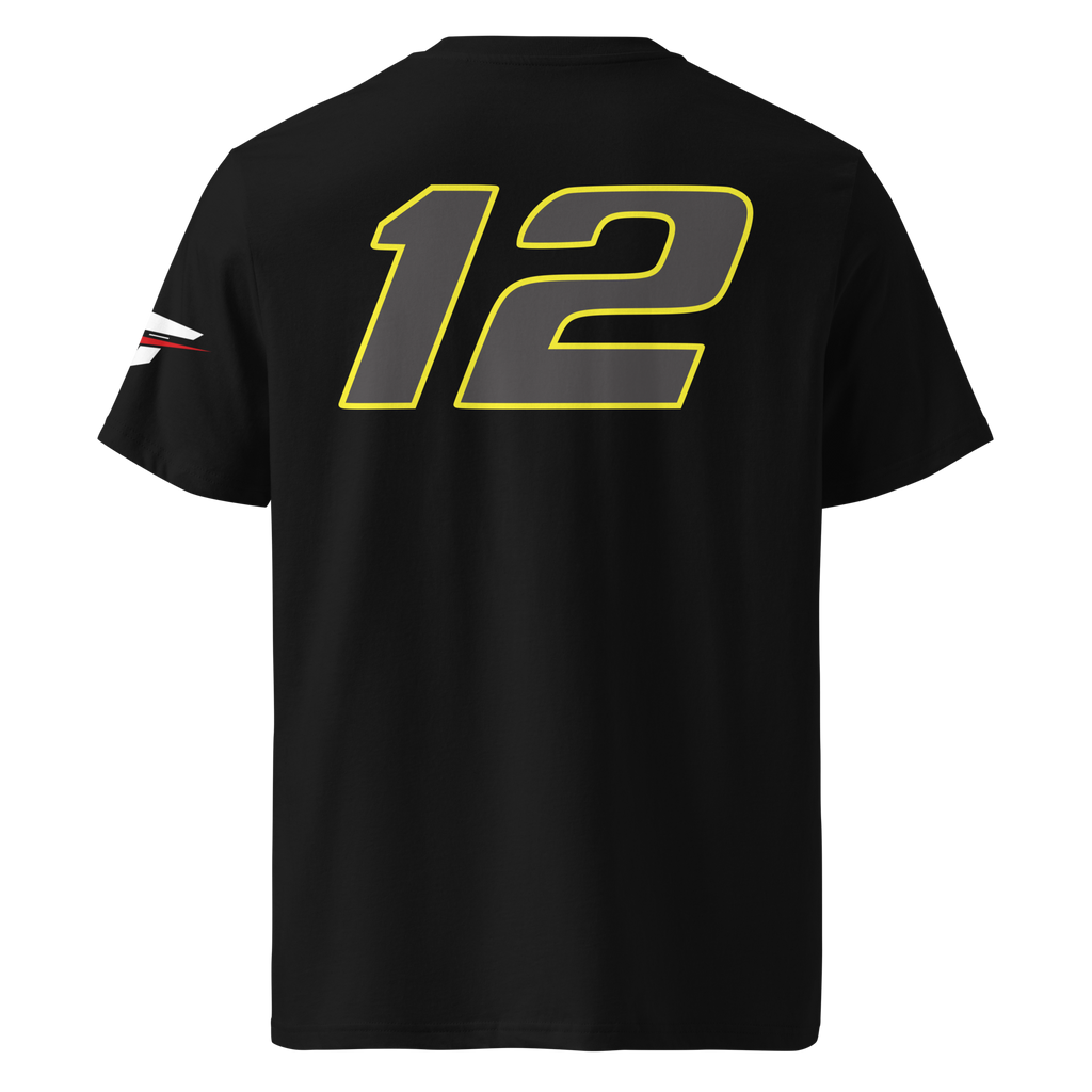 Motorthreadz Ryan Blaney Nascar t-shirt in Black featuring a racing inspired graphic design