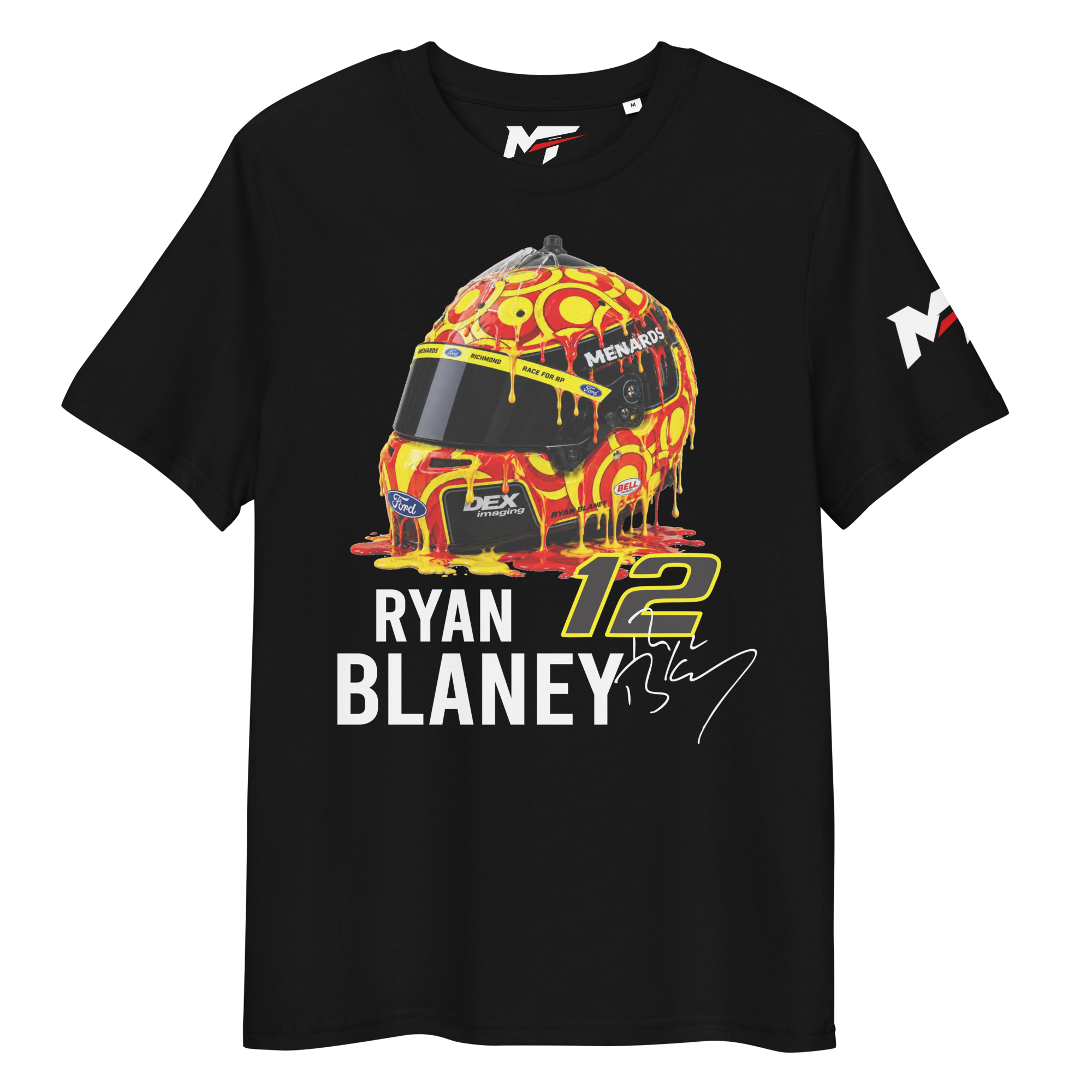 Motorthreadz Ryan Blaney Nascar t-shirt in Black featuring a racing inspired graphic design