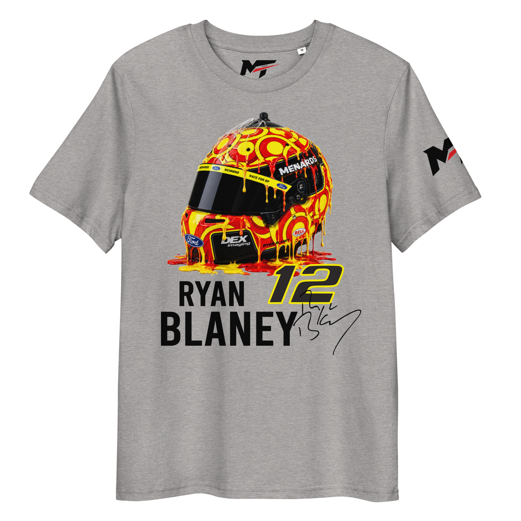 Motorthreadz Ryan Blaney Nascar t-shirt in Heather Grey featuring a racing inspired graphic design