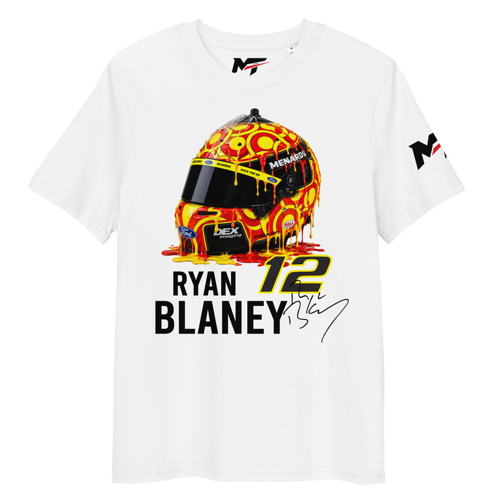 Motorthreadz Ryan Blaney Nascar t-shirt in White featuring a racing inspired graphic design