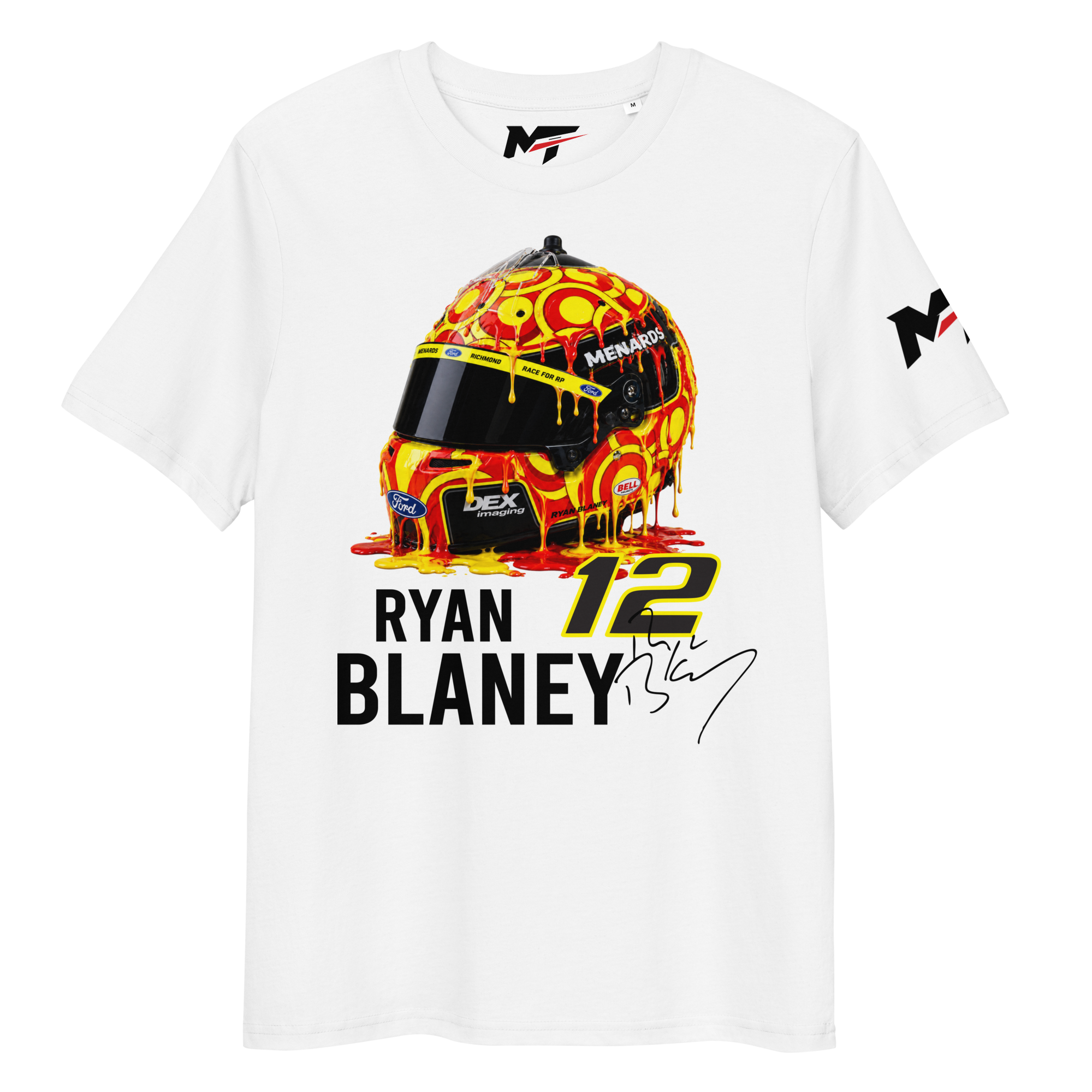 Motorthreadz Ryan Blaney Nascar t-shirt in White featuring a racing inspired graphic design